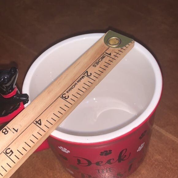 Ceramic "Deck The Paws!" Dog Handle Mug - Picture 6 of 6